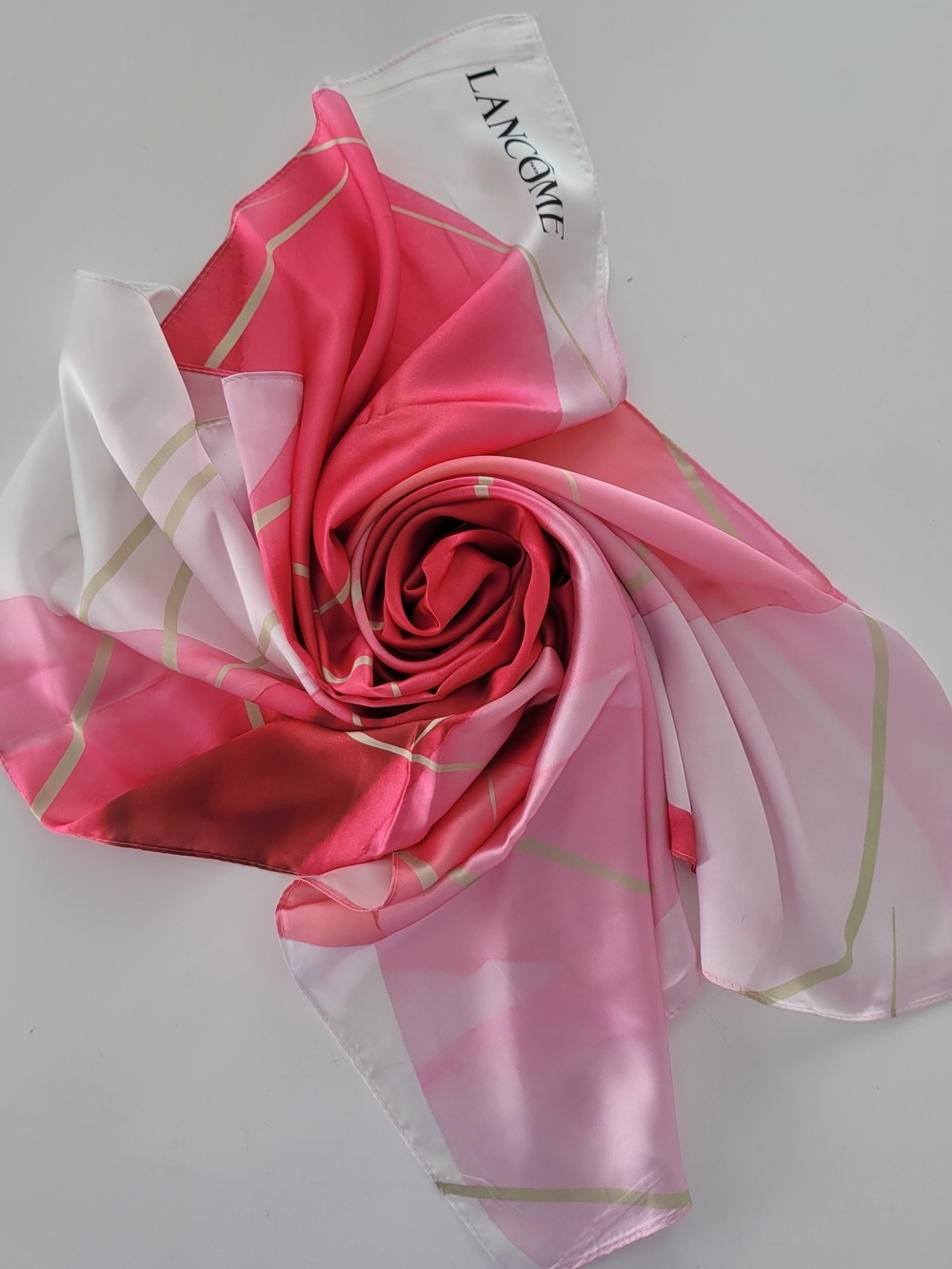 Lancome Pink Silk-Feel Fashion Scarf